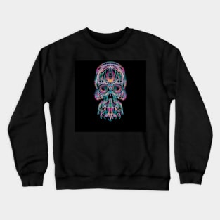 Electroluminated Skull - Vaporwave Crewneck Sweatshirt